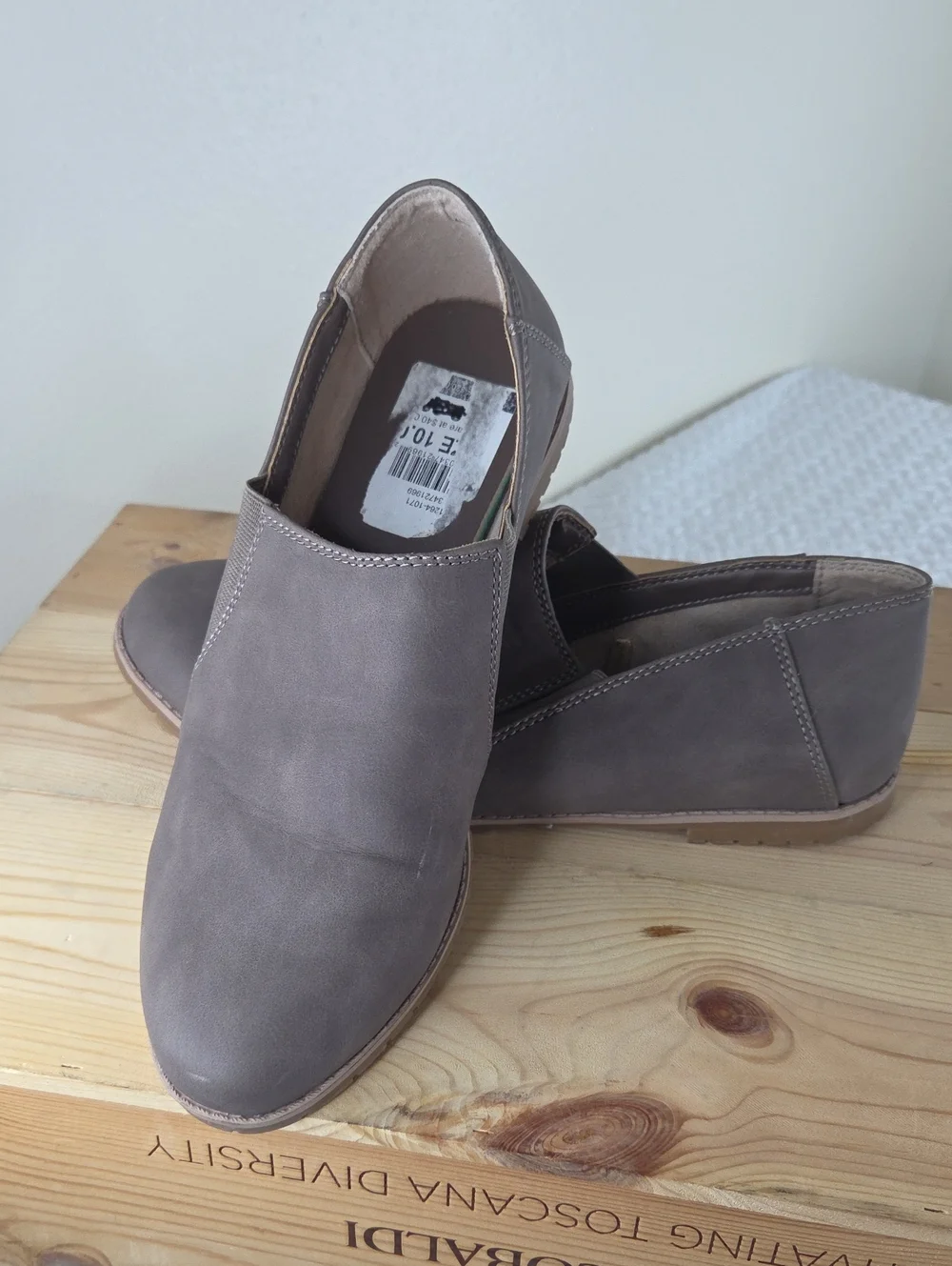 Comfortaire DUFFY Women’s 10 Slip-On Loafer — Taupe MEMORY FOAM